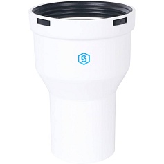 STOUT Элемент дымохода конденсац.адаптер увелич. DN60/80  134 мм м/п 