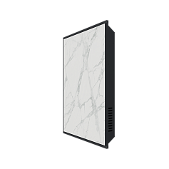 SCT-00WB-006060 STOUT отопительная панель WHITE STONE SCT 60*60 белый гранит / черный корпус