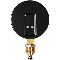 Термоманометр радиальный STOUT в комплекте с автоматическим запорным клапаном, корпус Dn 80 мм 1/2 , 0...120°C, 0-10 бар