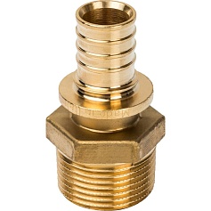 STOUT  Переходник с наружной резьбой 25xR 1" для труб из сшитого полиэтилена аксиальный