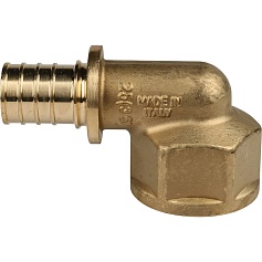 STOUT  Угольник-переходник с внутренней резьбой 25xG 1" для труб из сшитого полиэтилена аксиальный