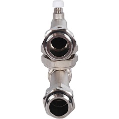 STOUT  Насосно-смесительный узел с термостатическим клапаном 20-43°C и жидкокристаллическим термометром, без насоса