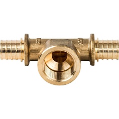 STOUT  Тройник-переходник с внутренней резьбой 20xR 3/4" для труб из сшитого полиэтилена аксиальный