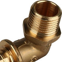 STOUT  Угольник-переходник с наружной резьбой 20xR 1/2" для труб из сшитого полиэтилена аксиальный