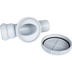 STOUT SKB-0014-000058 D 58 Ревизия с круглой крышкой канализационная бесшумная