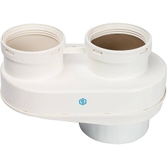 STOUT  Элемент дымохода DN80/80 адаптер для подкл. разд. труб (совместимый  Vaillant,Ptotherm New ) PP-Ryton