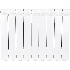 STOUT  Bravo 500 9 секций радиатор алюминиевый боковое подключение RAL9010