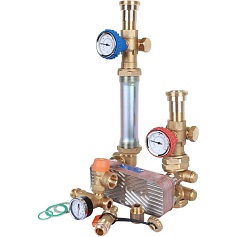 STOUT SDG-0038 Насосная группа с теплообменником 18 пластин, без насоса в теплоизоляции