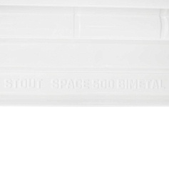 STOUT  Space 500 12 секций радиатор биметаллический боковое подключение RAL9016
