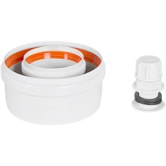 STOUT SCR-6010-000021 STOUT Конденсатоотводчик Т-образный традиц. коакс. D60(п-м)/100(п-м) с заглушкой и патрубком