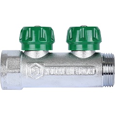 STOUT  SMB-6850-011202 STOUT Коллектор регулирующий 1", 2 отвода 1/2"