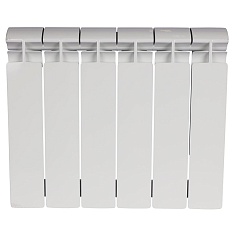 STOUT ALPHA 350 6 секций радиатор биметаллический боковое подключение (белый RAL 9016)