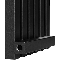 Стальной трубчатый радиатор STOUT TUBE QUADRO 6 секций боковое подключение QV40-1750-6 RAL1T103S9005 (черный матовый муар)