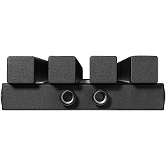 Стальной трубчатый радиатор STOUT TUBE QUADRO 4 секции нижнее центральное подключение QV40-1750-4 CU RAL1T103S9005 (черный матовый муар)