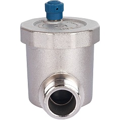 STOUT  Воздухоотводчик автоматический вертикальный выпуск, угл.подкл. нар.р. 1/2" никель.