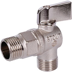 STOUT  Кран шаровой угловой для бытовой техники 1/2"