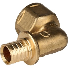 STOUT  Угольник-переходник с внутренней резьбой 16xG 1/2" для труб из сшитого полиэтилена аксиальный