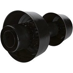 STOUT SCR-8125-800012 STOUT Оголовок вертикальный с ветрозащитой традиц. коакс. D80(п)/125(п) ЧЕРНЫЙ широкий