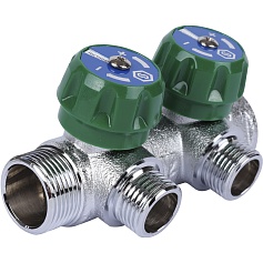 STOUT  SMB-6849-341202 STOUT Коллектор регулирующий 3/4", 2 отвода 1/2" плоское уплотнение