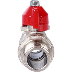 STOUT  Кран шаровой стандартнопроходной, ВР/НР, ручка бабочка 1/2" (красная ручка)