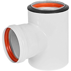STOUT SCR-0080-250002 STOUT Адаптер моноблочный универсальный Т-образный для перех. на двухтрубную систему традиц. с D60(м)/100(п) на D80(м)/80(м) сварной