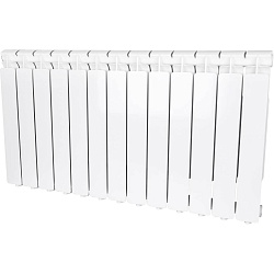 STOUT  Bravo 500 13 секций радиатор алюминиевый боковое подключение RAL9010