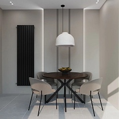 Радиатор стальной трубчатый STOUT Warmmet Power 60V высота 2000 мм секций 8 цвет RAL9005 тип подключения: нижнее левое