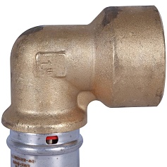 STOUT  Угольник-переходник с внутренней резьбой 1"х26 для металлопластиковых труб прессовой