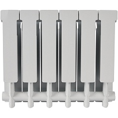 STOUT ALPHA 350 6 секций радиатор алюминиевый боковое подключение (белый RAL 9016)