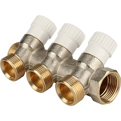 STOUT  Коллектор распределительный 3/4", 3 отвода 3/4"ЕК 