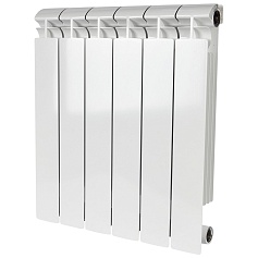 STOUT ALPHA 500 6 секций радиатор биметаллический боковое подключение (белый RAL 9016)