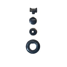 SKU-0231-000134 STOUT Монтажный набор для подключения радиатора 3/4 (Черный 9011)