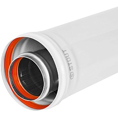 STOUT SCR-6010-000500 STOUT Удлинитель дымохода традиц. коакс. D60(п-м)/100(п-м), L500