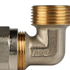 STOUT   Угольник-переходник с наружной резьбой 3/4"х20 для металлопластиковых труб винтовой