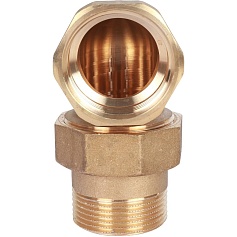 STOUT  Разъемное угловое  соединение "американка" ВН, уплотнение под гайкой o-ring кольцо 1"1/4