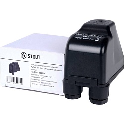 STOUT SCS-0001 Реле давления для водоснабжения PM5G,  1-5 бар, 1/4", с накидной гайкой.