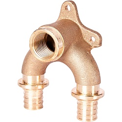 Проточный настенный угольник STOUT 20x1/2" бронзовый для труб из сшитого полиэтилена