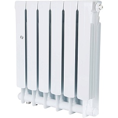 STOUT  Space 500 6 секций радиатор биметаллический нижнее правое подключение RAL9016