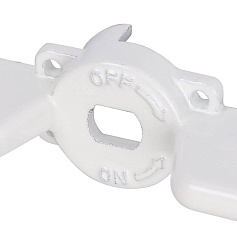 STOUT  Ручка-бабочка для шарового крана STOUT 1/2"-3/4" (Белая)