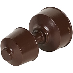 STOUT SCR-8610-800022 STOUT Оголовок вертикальный с ветрозащитой конденсац. коакс. D60(п)/100(п) КОРИЧНЕВЫЙ широкий