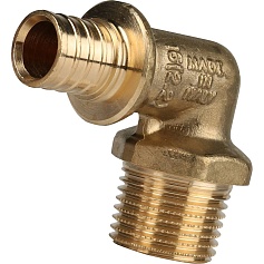 STOUT  Угольник-переходник с наружной резьбой 16xR 1/2" для труб из сшитого полиэтилена аксиальный