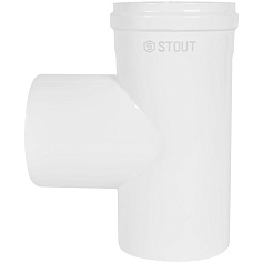 STOUT SCR-6010-000021 STOUT Конденсатоотводчик Т-образный традиц. коакс. D60(п-м)/100(п-м) с заглушкой и патрубком