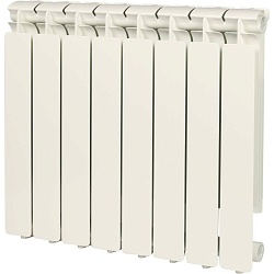 STOUT  Bravo 500 8 секций радиатор алюминиевый боковое подключение RAL9010