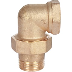 STOUT  Разъемное угловое  соединение "американка" ВН, уплотнение под гайкой o-ring кольцо 1"