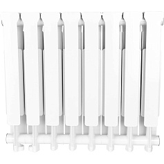 STOUT  Bravo 500 8 секции радиатор алюминиевый нижнее правое подключение (белый RAL 9010)