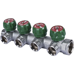 STOUT  SMB-6850-343404 STOUT Коллектор регулирующий 3/4", 4 отвода 3/4"ЕК