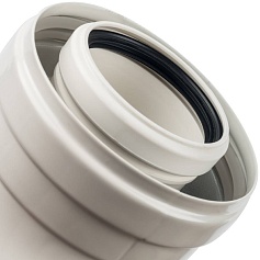 STOUT   Элемент дымохода конденсац. угол 45° DN60/100 м/п PP-FE