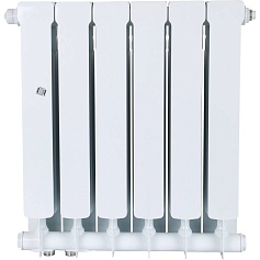 STOUT  Space 500 6 секций радиатор биметаллический нижнее правое подключение RAL9016