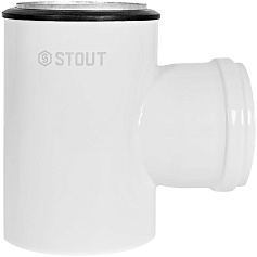 STOUT SCR-0080-250002 STOUT Адаптер моноблочный универсальный Т-образный для перех. на двухтрубную систему традиц. с D60(м)/100(п) на D80(м)/80(м) сварной