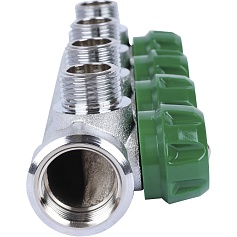 STOUT  SMB-6849-341204 STOUT Коллектор регулирующий 3/4", 4 отвода 1/2" плоское уплотнение